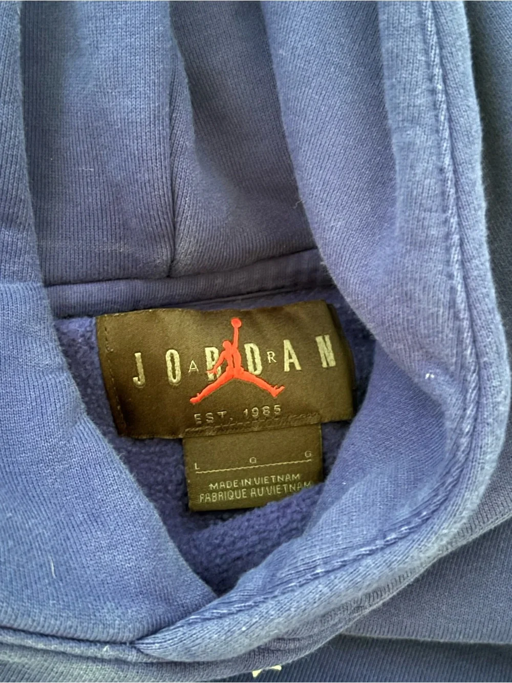Jordan Royal Blue Hoodie with Floral '23' and Pink Jumpman